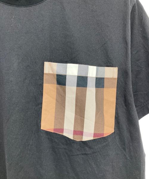 BURBERRY（バーバリー）BURBERRY (バーバリー) チェックポケットTシャツ ブラック サイズ:Sの古着・服飾アイテム