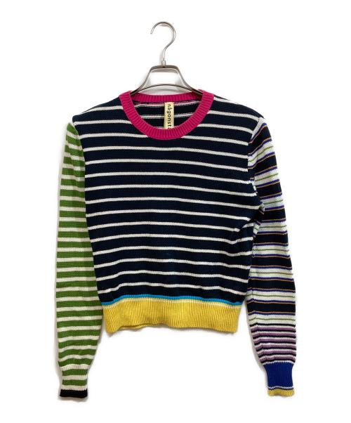 nagonstans（ナゴンスタンス）nagonstans (ナゴンスタンス) マルチボーダーニット マルチカラー サイズ:SIZE 38の古着・服飾アイテム