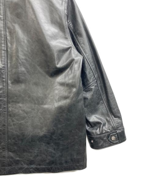 MAISON SPECIAL（メゾンスペシャル）MAISON SPECIAL (メゾンスペシャル) Buffalo Crack Leather Dress-Over Short Mods Coat ブラックの古着・服飾アイテム