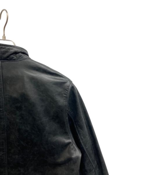 MAISON SPECIAL（メゾンスペシャル）MAISON SPECIAL (メゾンスペシャル) Buffalo Crack Leather Dress-Over Short Mods Coat ブラックの古着・服飾アイテム