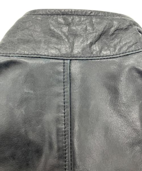 MAISON SPECIAL（メゾンスペシャル）MAISON SPECIAL (メゾンスペシャル) Buffalo Crack Leather Dress-Over Short Mods Coat ブラックの古着・服飾アイテム