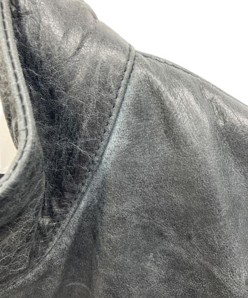 MAISON SPECIAL（メゾンスペシャル）MAISON SPECIAL (メゾンスペシャル) Buffalo Crack Leather Dress-Over Short Mods Coat ブラックの古着・服飾アイテム