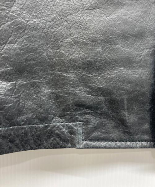 MAISON SPECIAL（メゾンスペシャル）MAISON SPECIAL (メゾンスペシャル) Buffalo Crack Leather Dress-Over Short Mods Coat ブラックの古着・服飾アイテム