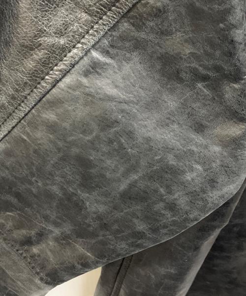 MAISON SPECIAL（メゾンスペシャル）MAISON SPECIAL (メゾンスペシャル) Buffalo Crack Leather Dress-Over Short Mods Coat ブラックの古着・服飾アイテム