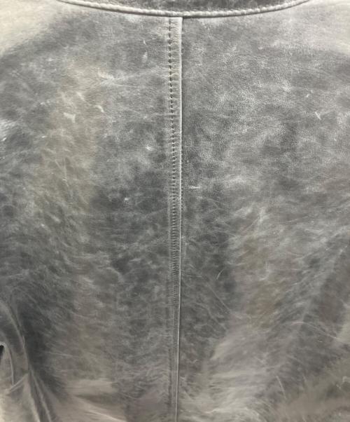 MAISON SPECIAL（メゾンスペシャル）MAISON SPECIAL (メゾンスペシャル) Buffalo Crack Leather Dress-Over Short Mods Coat ブラックの古着・服飾アイテム