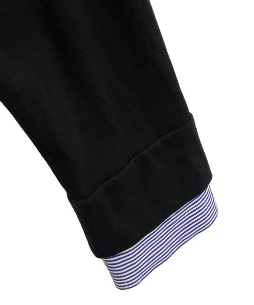 ENFOLD（エンフォルド）ENFOLD (エンフォルド) SHIRT LAYERED LONG-SLEEVES T-SHIRT/レイヤードロングスリーブTシャツ ブラック サイズ:38の古着・服飾アイテム