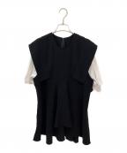 ENFOLDエンフォルド）の古着「SLEEVE-LAYERED PULLOVER」｜ブラック