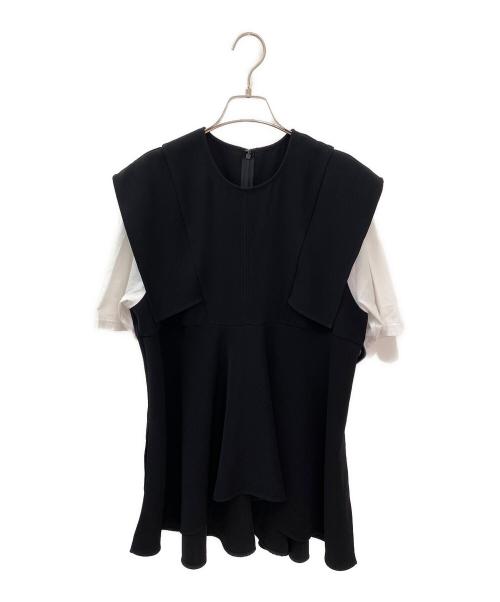 ENFOLD（エンフォルド）ENFOLD (エンフォルド) SLEEVE-LAYERED PULLOVER ブラック サイズ:38の古着・服飾アイテム