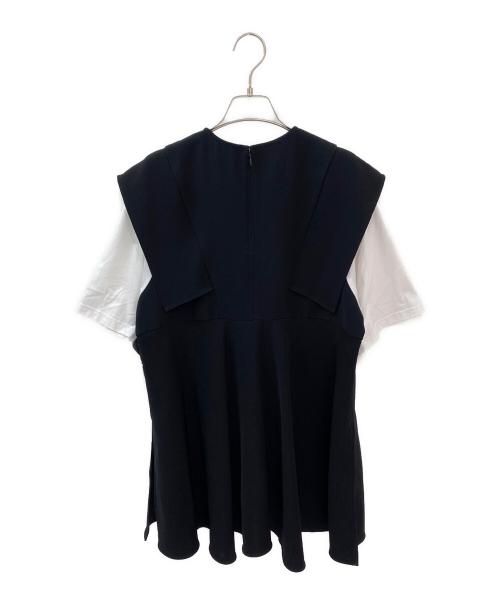 ENFOLD（エンフォルド）ENFOLD (エンフォルド) SLEEVE-LAYERED PULLOVER ブラック サイズ:38の古着・服飾アイテム