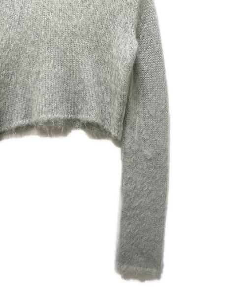 Saint Laurent Paris（サンローランパリ）Saint Laurent Paris (サンローランパリ) モヘア混クロップドニット グレー サイズ:Sの古着・服飾アイテム