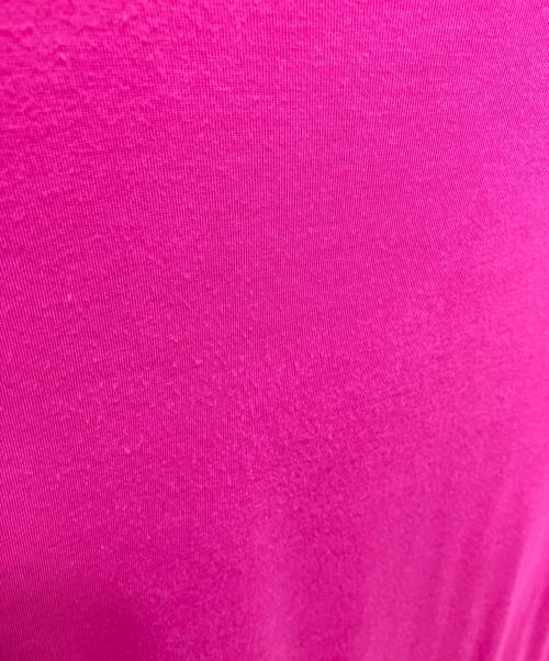 MIU MIU（ミュウミュウ）MIU MIU (ミュウミュウ) ロゴTシャツワンピース ピンク サイズ:Sの古着・服飾アイテム