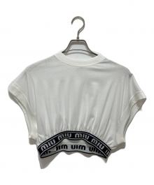 MIU MIU（ミュウミュウ）の古着「logo-underband top」｜ホワイト