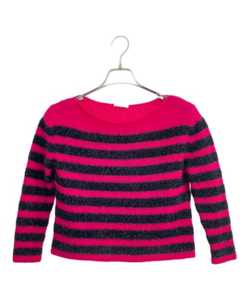 Saint Laurent Paris（サンローランパリ）Saint Laurent Paris (サンローランパリ) モヘヤ混クロップドニット ピンク サイズ:Sの古着・服飾アイテム