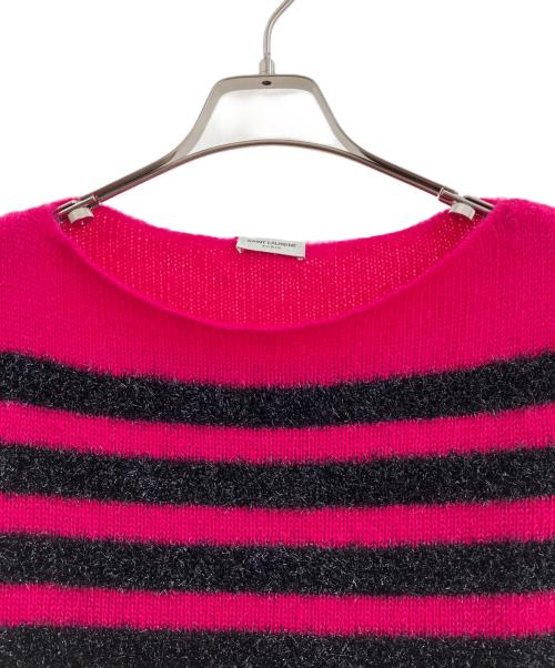 Saint Laurent Paris（サンローランパリ）Saint Laurent Paris (サンローランパリ) モヘヤ混クロップドニット ピンク サイズ:Sの古着・服飾アイテム