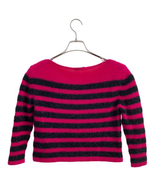 Saint Laurent Paris（サンローランパリ）Saint Laurent Paris (サンローランパリ) モヘヤ混クロップドニット ピンク サイズ:Sの古着・服飾アイテム