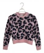 Saint Laurent Parisサンローランパリ）の古着「ハート柄モヘヤ混ニット」｜ピンク