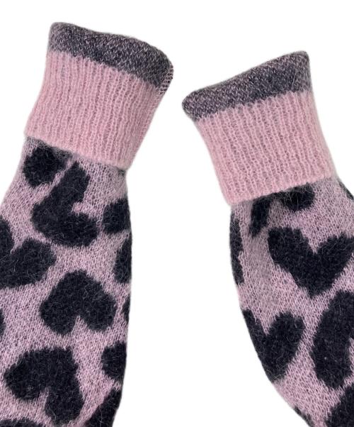 Saint Laurent Paris（サンローランパリ）Saint Laurent Paris (サンローランパリ) ハート柄モヘヤ混ニット ピンク サイズ:Ｍの古着・服飾アイテム