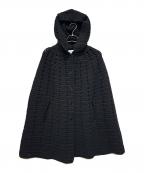 Saint Laurent Parisサンローランパリ）の古着「フーデットニットポンチョ　328114 Y1BW2」｜ブラック