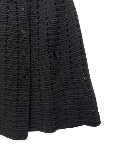 Saint Laurent Paris（サンローランパリ）Saint Laurent Paris (サンローランパリ) フーデットニットポンチョ　328114 Y1BW2 ブラック サイズ:XSの古着・服飾アイテム