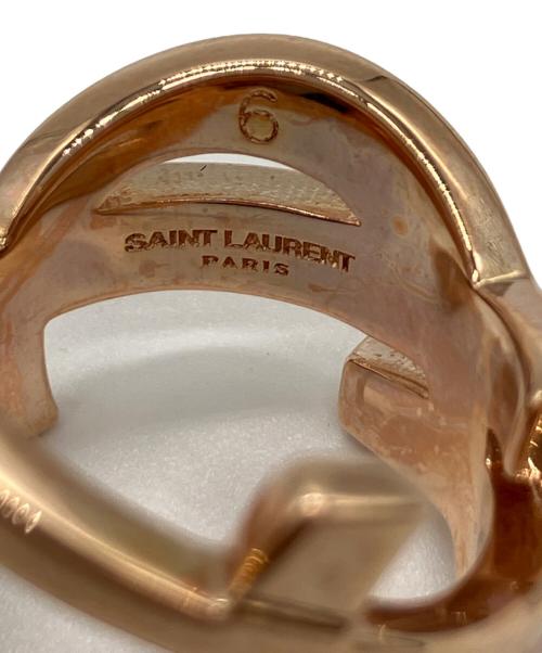 Saint Laurent Paris（サンローランパリ）Saint Laurent Paris (サンローランパリ) YSLロゴモノグラムリング ピンクゴールド サイズ:6の古着・服飾アイテム