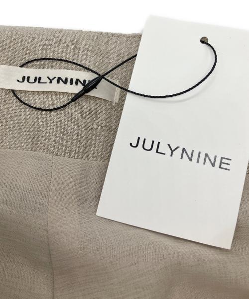 JULY NINE（ジュライナイン）JULY NINE (ジュライナイン) リネンワイドパンツ ベージュ サイズ:Sの古着・服飾アイテム