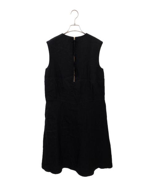 JULY NINE（ジュライナイン）JULY NINE (ジュライナイン) リネンノースリーブワンピース ブラック サイズ:Freeの古着・服飾アイテム