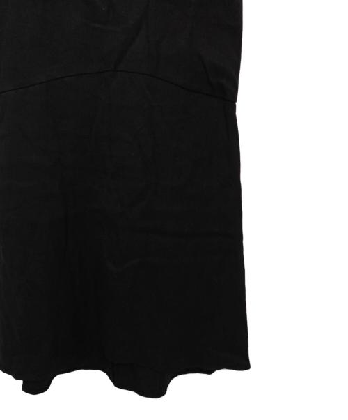 JULY NINE（ジュライナイン）JULY NINE (ジュライナイン) リネンノースリーブワンピース ブラック サイズ:Freeの古着・服飾アイテム