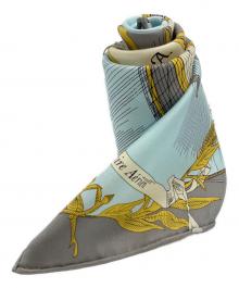 manipuri（マニプリ）の古着「シルクスカーフ」｜ブルー