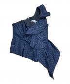 SELF PORTRAITセルフ ポートレイト）の古着「ラッフルメタリックブラウス」｜ネイビー