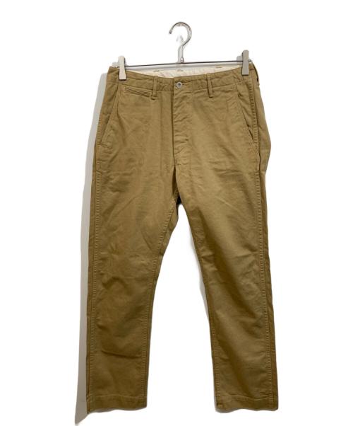 orSlow（オアスロウ）orSlow (オアスロウ) スリムフィット アーミートラウザーズ チノパン ベージュ サイズ:Sの古着・服飾アイテム
