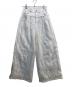 AULA AILA（アウラアイラ）の古着「Denim Combination Lace WIDE PANTS」｜ホワイト