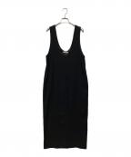 anukeアンヌーク）の古着「TWILL Uneck Onepiece」｜ブラック