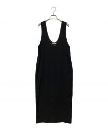 anuke（アンヌーク）の古着「TWILL Uneck Onepiece」｜ブラック