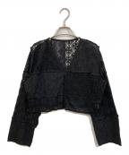 anukeアンヌーク）の古着「Patchwork Lace Cardigan」｜ブラック