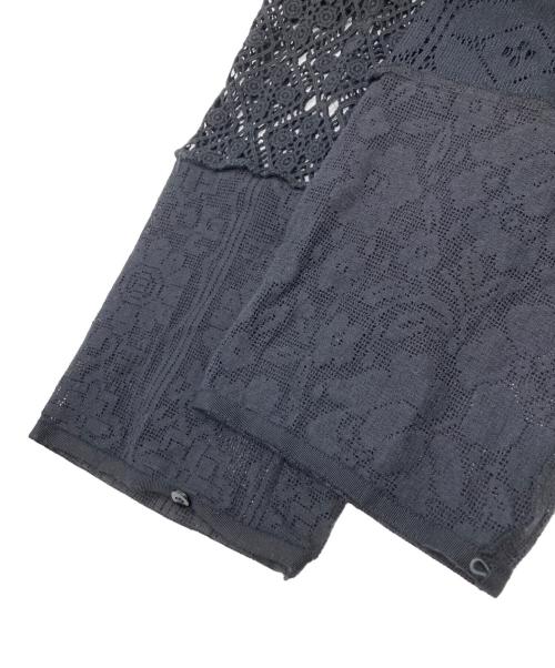 anuke（アンヌーク）anuke (アンヌーク) Patchwork Lace Cardigan ブラック サイズ:	SIZE Freeの古着・服飾アイテム