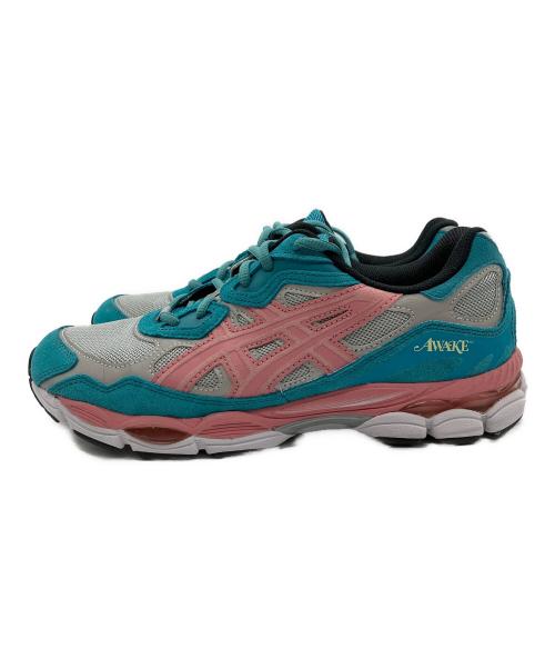 asics（アシックス）asics (アシックス) AWAKE (アウェイク) GEL-NYC(ゲルエヌワイシー) グリーン×ピンク サイズ:US9の古着・服飾アイテム