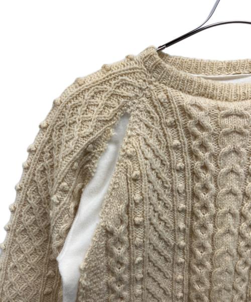 Rebuild by Needles（リビルドバイニードルス）Rebuild by Needles (リビルドバイニードルス) FISHERMAN SWEATER ベージュ サイズ:Mの古着・服飾アイテム