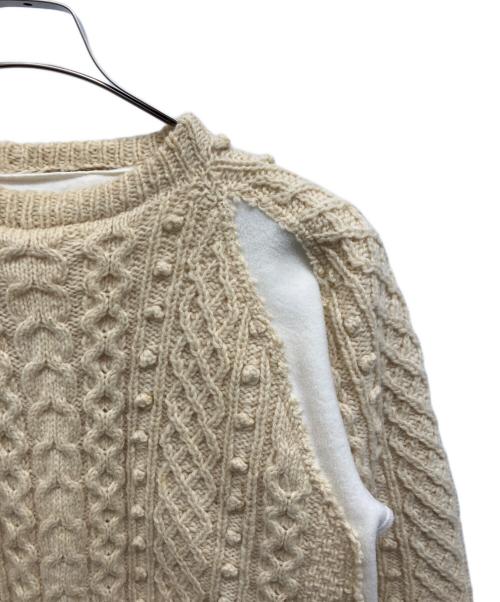 Rebuild by Needles（リビルドバイニードルス）Rebuild by Needles (リビルドバイニードルス) FISHERMAN SWEATER ベージュ サイズ:Mの古着・服飾アイテム