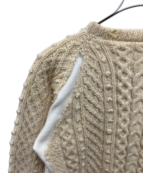 Rebuild by Needles（リビルドバイニードルス）Rebuild by Needles (リビルドバイニードルス) FISHERMAN SWEATER ベージュ サイズ:Mの古着・服飾アイテム