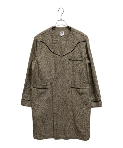 AiE（エーアイイー）AiE (エーアイイー) ウエスタンノーカラーコート グレー サイズ:Sの古着・服飾アイテム