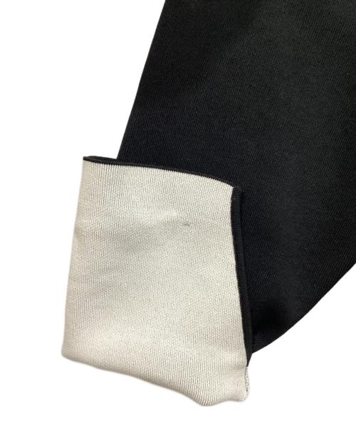 ADORE（アドーア）ADORE (アドーア) バイカラーダブルニットタートルトップス ブラック サイズ:38の古着・服飾アイテム