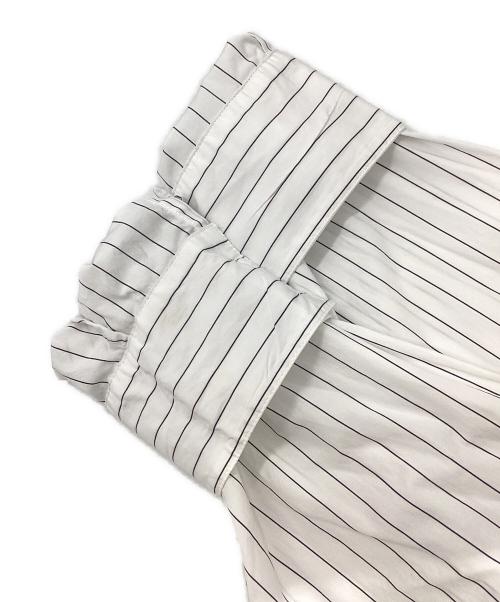 KHAITE（ケイト）KHAITE (ケイト) タマルストライプコットンシャツ ホワイトの古着・服飾アイテム