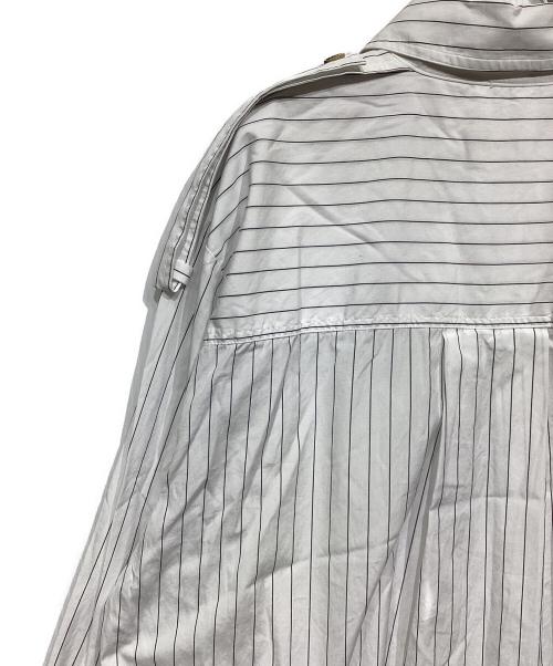 KHAITE（ケイト）KHAITE (ケイト) タマルストライプコットンシャツ ホワイトの古着・服飾アイテム