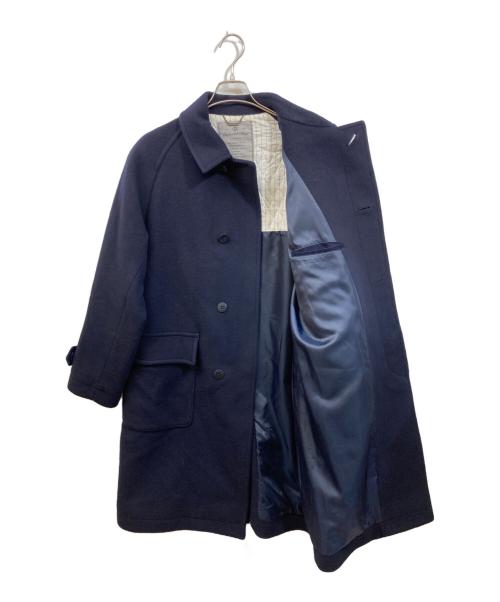 nano・universe（ナノ・ユニバース）nano・universe (ナノ・ユニバース) SUPER140'Sメルトンラグランステンカラーコート ネイビー サイズ:Lの古着・服飾アイテム