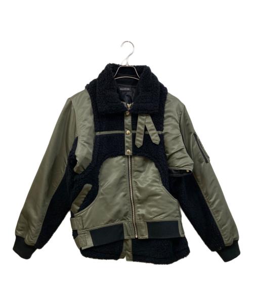 disem By SiiK（ディゼムバイシーク）disem By SiiK (ディゼムバイシーク) Assemble boa blouson ブラック×カーキ サイズ:SIZE 1の古着・服飾アイテム