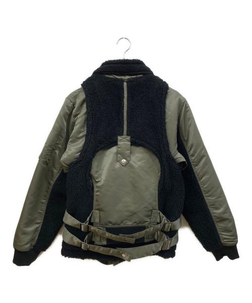disem By SiiK（ディゼムバイシーク）disem By SiiK (ディゼムバイシーク) Assemble boa blouson ブラック×カーキ サイズ:SIZE 1の古着・服飾アイテム