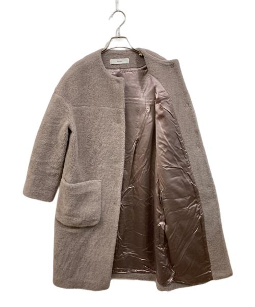 saqui（サキ）saqui (サキ) ボアコート パープル サイズ:36の古着・服飾アイテム