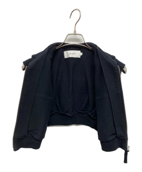 JANE SMITH（ジェーンスミス）JANE SMITH (ジェーンスミス) JANE SMITH ジェーンスミス　COTTON INLAY SAILOR COLLAR ZIP CARDIGAN　コットンインレイセーラーカラージップカーディガン ブラック サイズ:36の古着・服飾アイテム