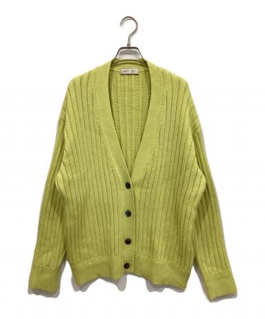 エブール×ロンハーマン　カシミヤ　リブニット　カーディガン　イエロー エブール×ロンハーマンカシミヤリブニットカーディガンイエロー