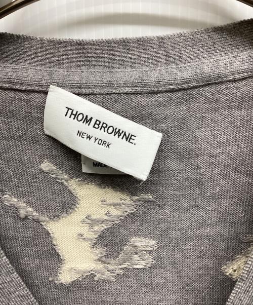 Thom Browne（トムブラウン）Thom Browne (トムブラウン) マルチアニマルクラシックVネックカーディガン グレー サイズ:1の古着・服飾アイテム